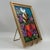 Textile Original Painting Bumblebee and Flowers on Canvas Gold Frame For Sale - Image 7 of 9