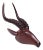 Wall-Mounted Hand-Carved Wooden Antelope Head For Sale