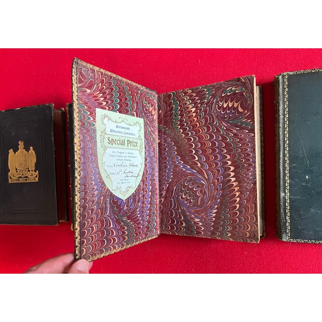 Fine Bindings - Antique Prize Presentation Books - 4 Volumes For Sale - Image 13 of 18