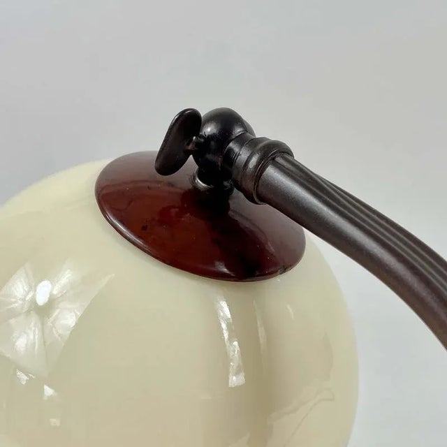 Art Deco Bakelite and Opaline Table Lamp, 1930s For Sale - Image 9 of 18