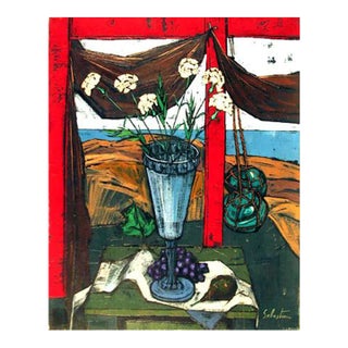 Oceanside Still Life, Gerard Sebastian Oil on Canvas, Signed L.r. For Sale