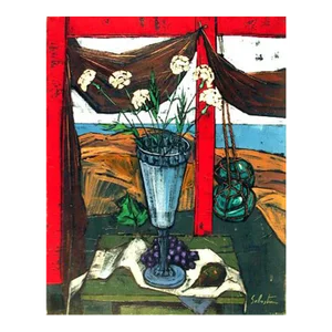 Oceanside Still Life, Gerard Sebastian Oil on Canvas, Signed L.r.