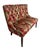 Traditional Tufted Settee in Red Paisley Textile For Sale - Image 3 of 6