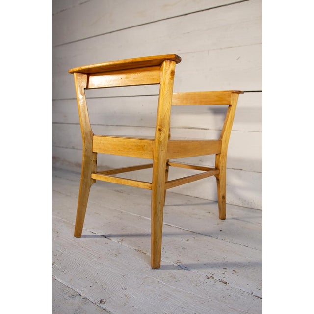Scandinavian-Style Maple Bench with Armrests, 1960s For Sale - Image 4 of 8