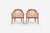 Wood Harvey Probber Set of Four Occasional Chairs, Salmon Lacquer & Cane, 1960c For Sale - Image 7 of 17
