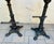 Black Early 1900s Antique Heavy Cast Iron Bar Stools Barley Twist- A Pair For Sale - Image 8 of 14