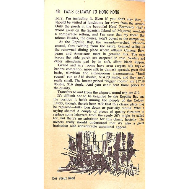 "Twa Getaway Guide Hong Kong" 1971 Peck, Ralph H. For Sale In New York - Image 6 of 6