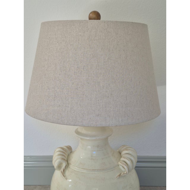 2020s Wildwood Niccolo Italian Ivory Ceramic Table Lamps: Set of Two For Sale - Image 5 of 7