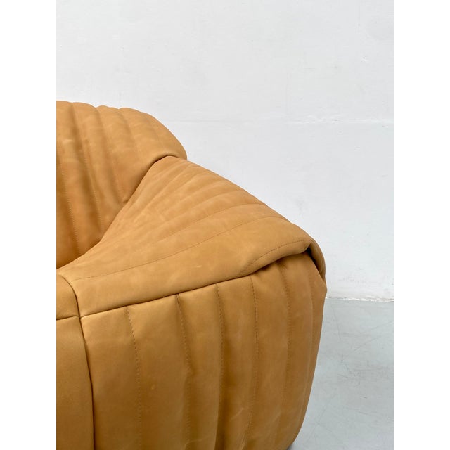 Sandra Living Room Set in Camel Leather by Annie Hieronimus for Cinna, 1980s, Set of 3 For Sale - Image 16 of 18