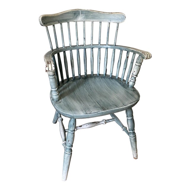 Blue Armchair, Denmark, 1920s For Sale