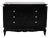 Art Deco Chest of 3 Drawers in High-Gloss Black Lacquer, France, 1930s For Sale