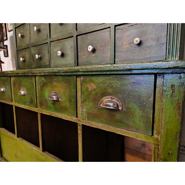 Mature Green Chest of Drawers, 1890s, Set of 2 For Sale - Image 17 of 18