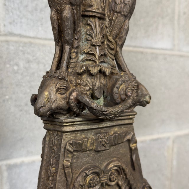 Antique Bronze Candlesticks by A. Deluca, 1890s, Set of 2 For Sale - Image 9 of 17