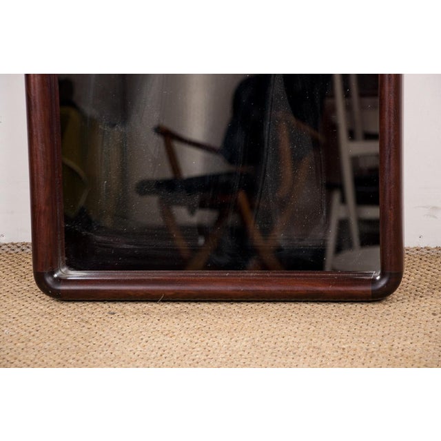 Large Danish Model 206 Mirror in Glass & Rosewood by Aksel Kjersgaard, 1980s For Sale - Image 6 of 12