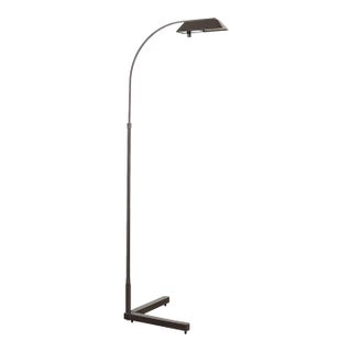 Modern Casella Clarus Fine Line Bronzed Adjustable Floor Lamp For Sale
