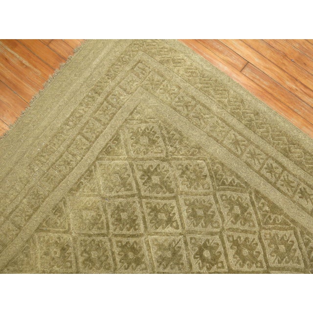 Zabihi Collection Vintage Persian Souf Jajim Carpet - 5' x 5'11" For Sale - Image 4 of 6