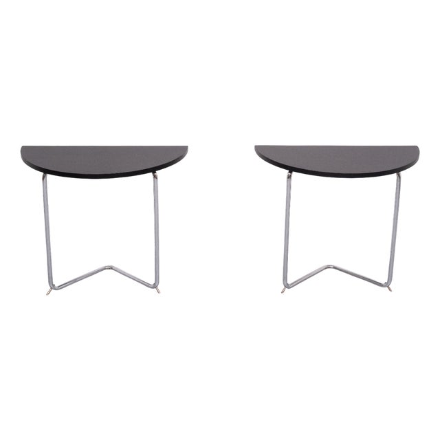 Bauhaus Crescent Tables, 1930s, Set of 2 For Sale