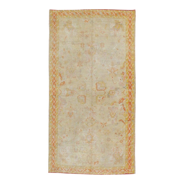 Galerie Shabab Collection Early 20th Century Handmade Turkish Oushak Gallery Carpet For Sale