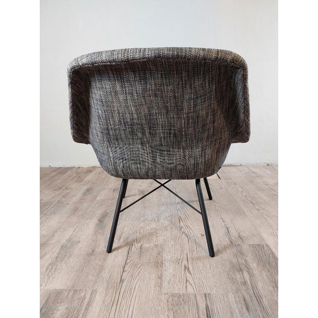 Set of Lounge Chairs in Grey Ecological Fabric by Ton, 1950s For Sale - Image 11 of 15