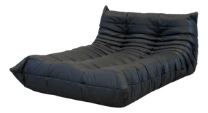 Togo Chaise Lounge in Black Leather byy Michel Ducaroy for Ligne Roset, 1974