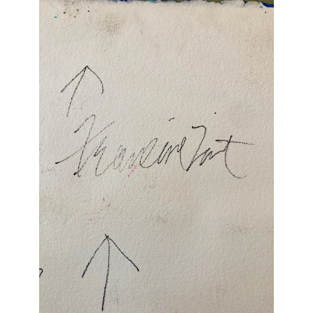 1990s Francine Tint, Contemporary Gestural Abstraction "Boat Moon" Color Field Painting Woman Artist, 1990 For Sale - Image 5 of 9