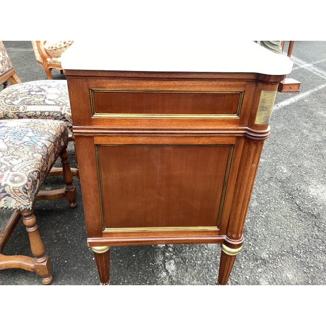 French French Louis XVI-Style Commode W/ Marble Top For Sale - Image 3 of 13