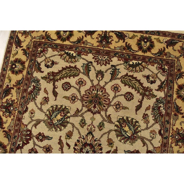 Agra Runner 4′ X 12’1” Beige Wool Traditional Hand-Knotted Oriental Rug For Sale In Philadelphia - Image 6 of 13