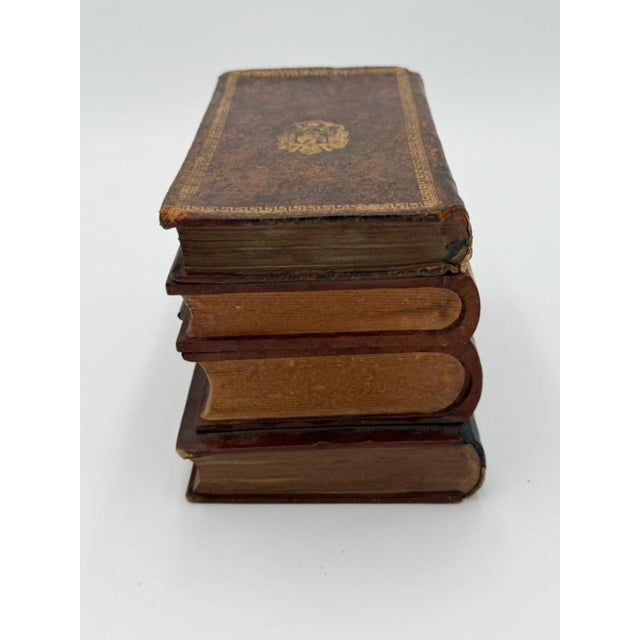 Early 20th Century Late 19th Century French Leather Book Liquor Tantalus with box - 7 pcs For Sale - Image 5 of 14