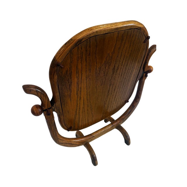 Vintage Table Mirror with Adjustable Swing Beautiful Wood with Various Grain Accents