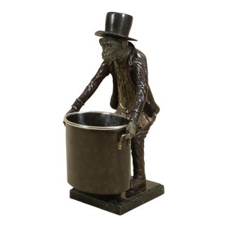 Maitland-Smith Server Monkey Wine Holder For Sale