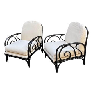 Vintage Italian Armchairs in Beech, 1950, Set of 2 For Sale
