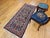 1900 - 1909 Vintage Persian Kerman Rug, Hand-Knotted Wool, All-Over Floral Garden Pattern, Navy & Ivory, 3x7 For Sale - Image 5 of 16