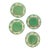 Set of 4 Portugal Bordallo Pinheiro Majolica Pinkish/Orangish Dragonfly Chop Charger Plate 12” For Sale