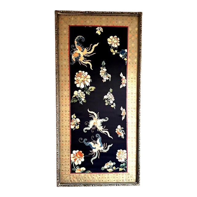 Antiqie Chinese Silk Embroidery, Large For Sale