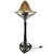 Gold 1980s Art Nouveau Lamp Art Glass Shade Bronze Casting after Louis Majorelle For Sale - Image 8 of 18