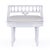 2020s Hathaway 22.5 in. W Oval Upholstered and Wood Traditional Vanity Seat, Cottage White For Sale - Image 5 of 9
