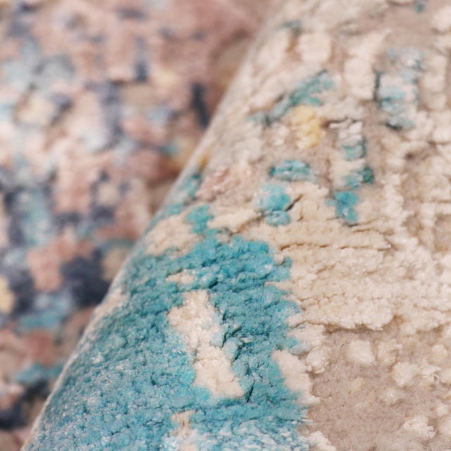 Abstract Pasargad Home Modern Abstract Ivory Area Rug, 12' 2'' X 15' 3'' For Sale - Image 3 of 5