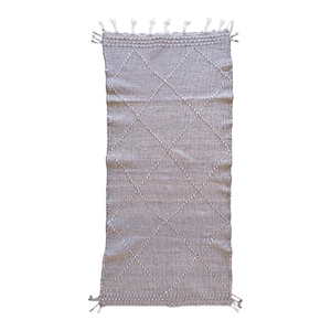 Small Moroccan Kilim Wool Rug - 6.9 X 2.8 Ft