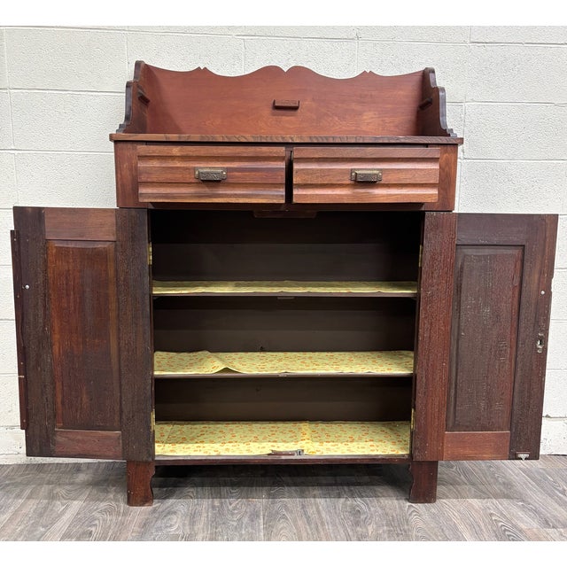 Wood Antique Farmhouse Jelly Cupboard Pie Safe For Sale - Image 7 of 13