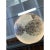 Impressive contemporary milky-white sphere in Murano glass with brown and beige Murrine. Design in very particular and...
