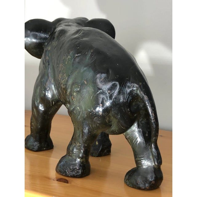 1930s Bronze Clad Elephant For Sale - Image 4 of 7