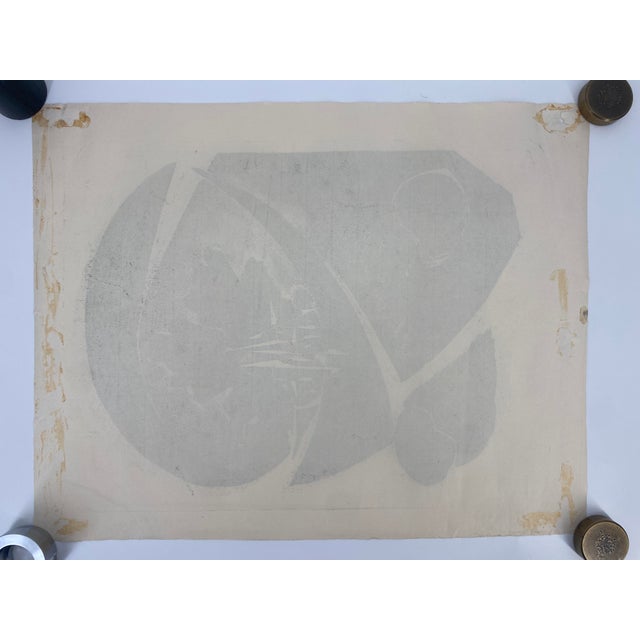 Ernst Günter Hansing, Abstract Composition, 1955, Woodcut For Sale - Image 9 of 11