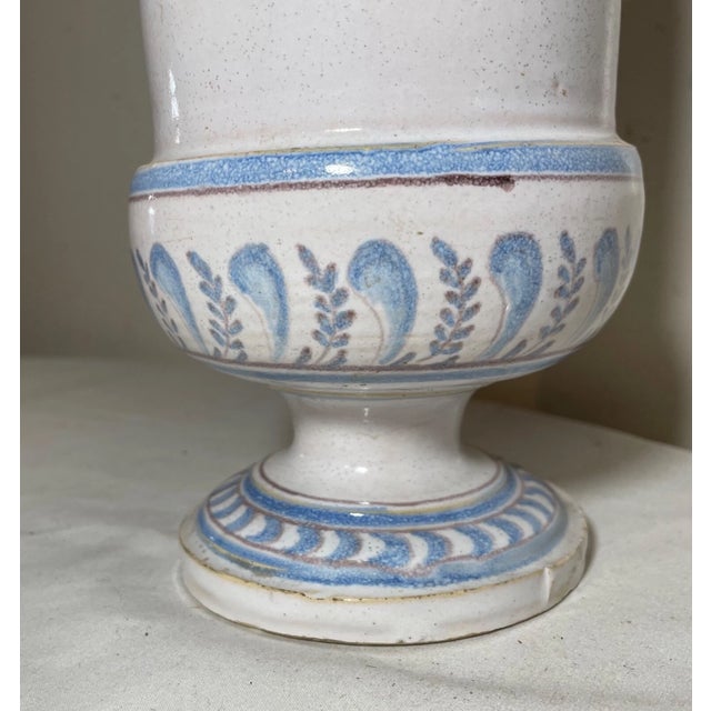 Ceramic Rare Antique 18th Century Handmade U Laurinum Apothecary Pottery Drug Store Jar For Sale - Image 7 of 15