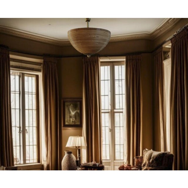 Bamboo and Rattan Pendant Light, Italy, 1970s For Sale - Image 6 of 8