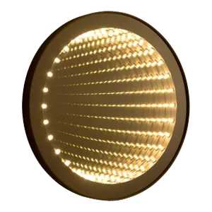 Carnival 36" Round Led Infinity Wall Mirror - Brushed Brass, Inline on/Off