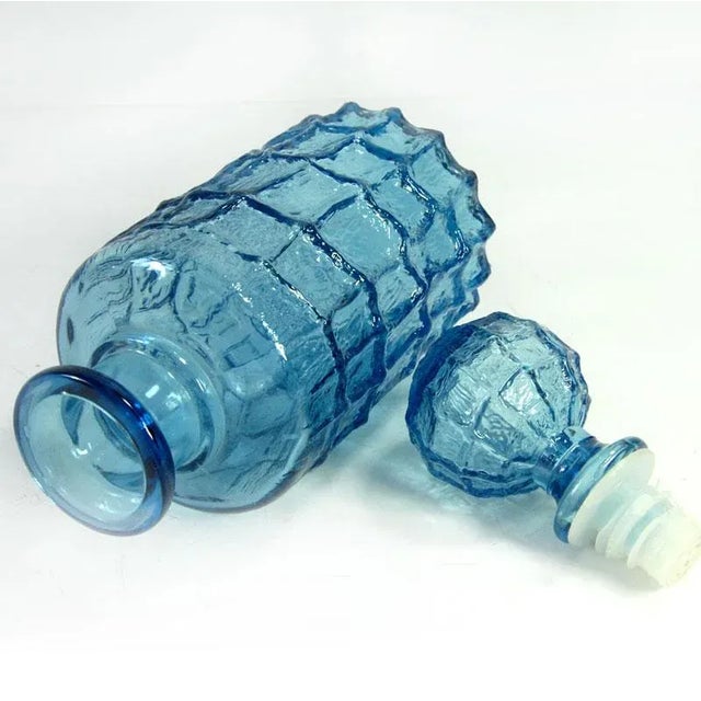 Italian Colored Glass Caraffe from Empoli, 1970s. For Sale - Image 4 of 8