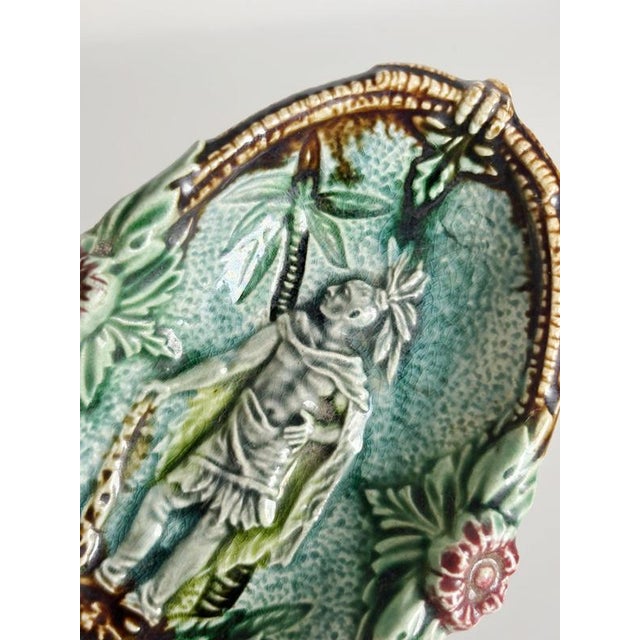 Small 19th Century Majolica Catchall, France For Sale - Image 9 of 11
