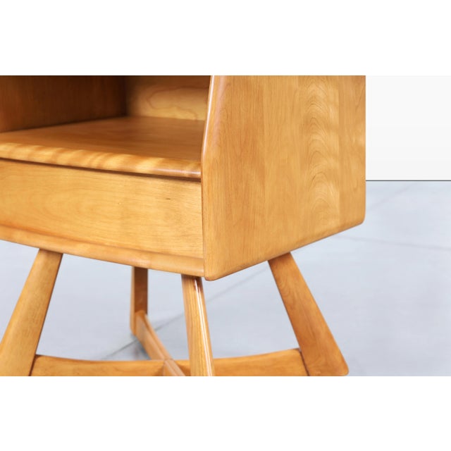 Mid-Century Modern Maple Nightstands by Heywood-Wakefield, Model M-778 For Sale - Image 9 of 12