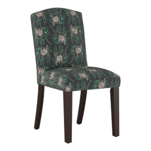 Camel Back Dining Chair in Tiger Bamboo Ink Oga