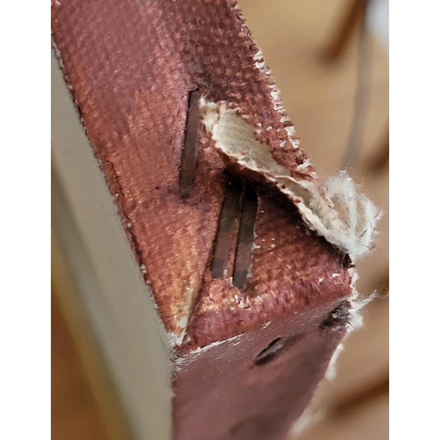 Shabby Chic Vintage Impressionist Oil Painting – Romantic Landscape by E. Majiy For Sale - Image 3 of 9